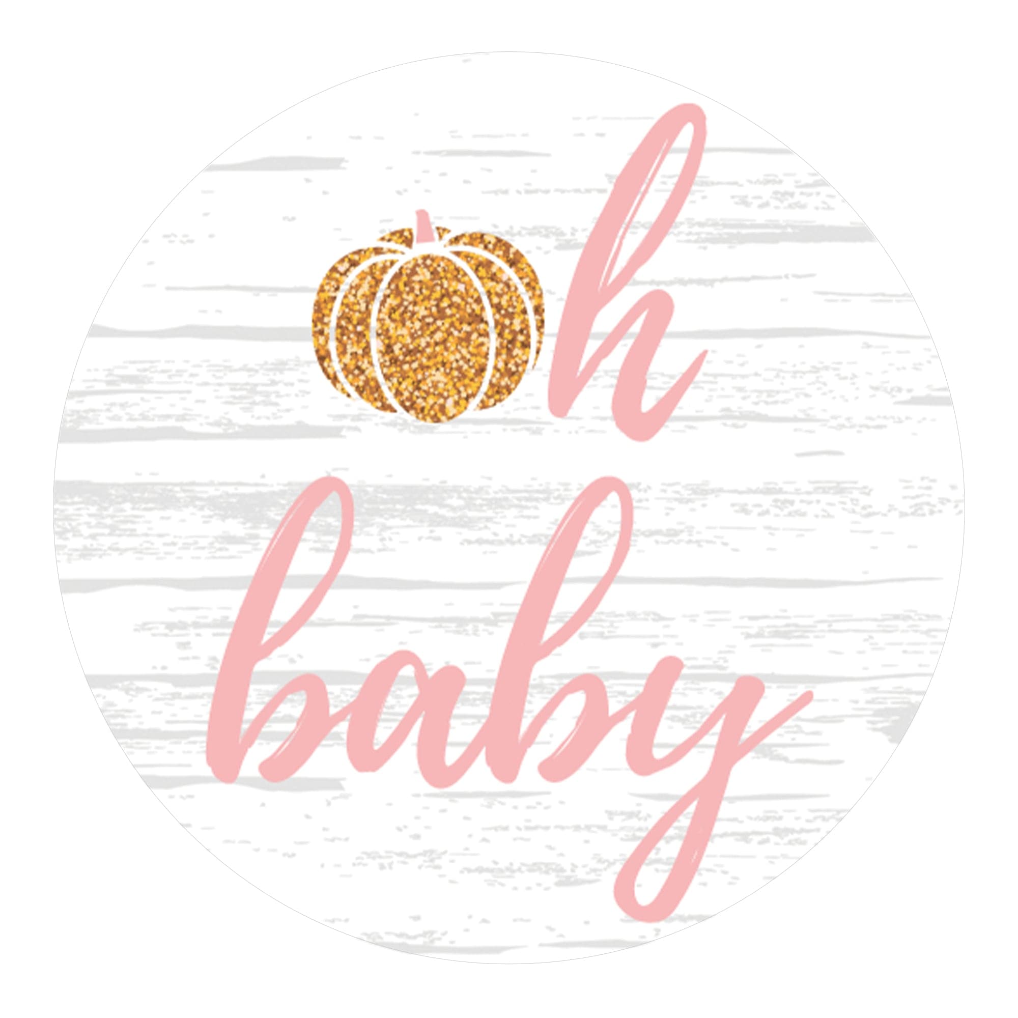 Pink and Gold Pumpkin Baby Shower Favor Labels 40 Stickers Girl Little Pumpkin Baby Sprinkle Favor Bag Labels or Invite Seals Oh Baby
